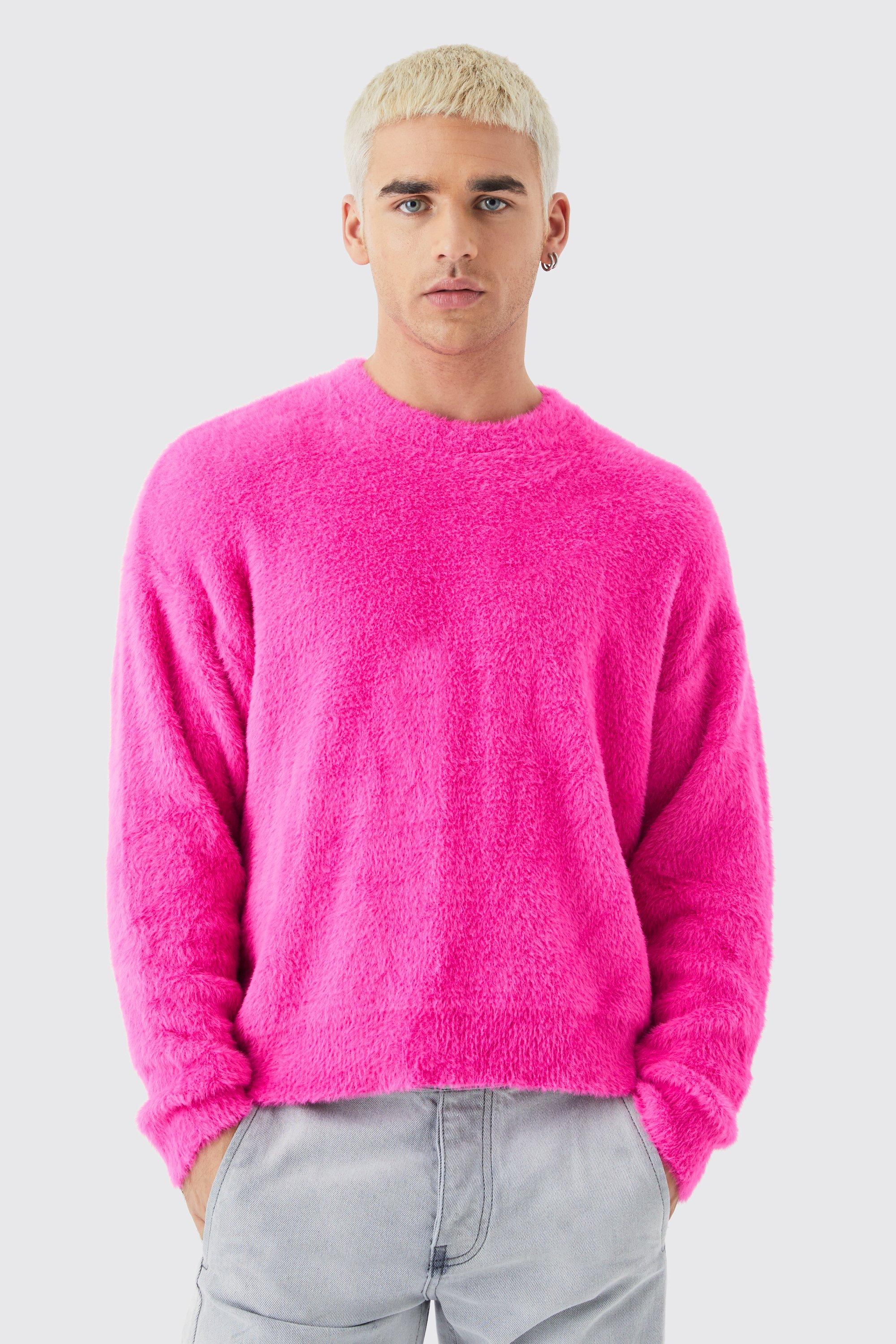 Fuzzy hot sale sweater mens